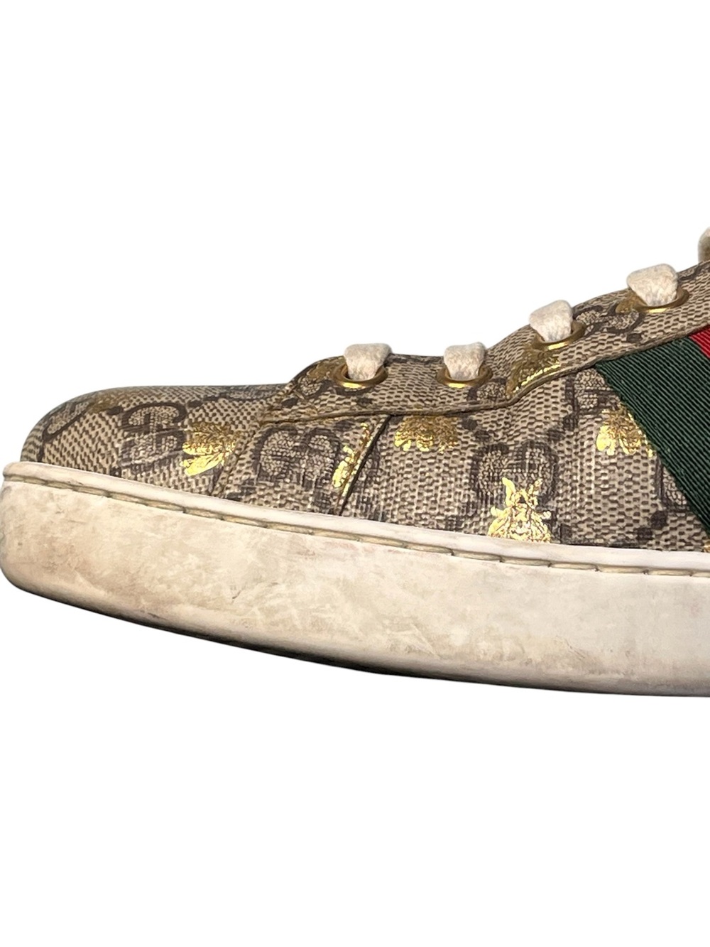 Gucci Ace GG Supreme Monogram Canvas Bees Sneaker Sz 10 1/2 UK / 11-11.5 US - Picture 5 of 16
